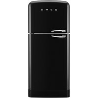 Smeg FAB50L Fridge Freezer, A++ Energy Rating, Left-Hand Hinge, 80cm Wide - Black