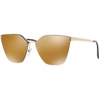 Prada PR 68TS Polarised Cat's Eye Sunglasses - Gold/Mirror Brown