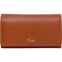 Tula Originals Leather Large Flapover Purse - Tan