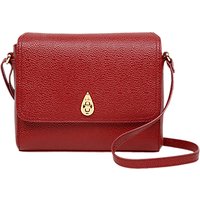 Tula Originals Leather Small Flap Over Across Body Bag - Scarlet