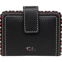 Tula Mallory Leather Card Holder - Black/Multi