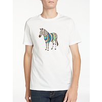 PS By Paul Smith Large Zebra Print Crew T-Shirt - White