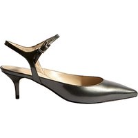 Karen Millen Strappy Pointed Toe Court Shoes - Pewter