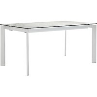 John Lewis Odyssey 6-10 Seater Ceramic Top Extending Dining Table - White/Marbled