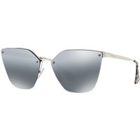 Prada PR 68TS Polarised Cat's Eye Sunglasses - Silver/Mirror Grey