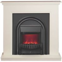 Be Modern Colville Soft White & Anthracite LED Inset Electric Fire Suite - 5030478681574