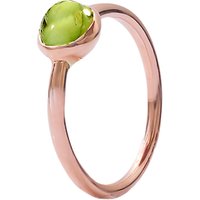 London Road 9ct Rose Gold Pimlico Bubble Stacking Ring - Peridot