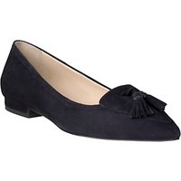 L.K. Bennett Dixie Pointed Toe Loafers - Navy Suede