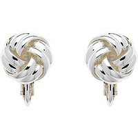 Monet Knot Clip-On Earrings - Silver
