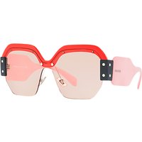Miu Miu MU 09SS Oversize Square Sunglasses - Multi/Blush