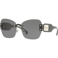 Miu Miu MU 08SS Oversize Cat's Eye Sunglasses - Black/Grey