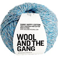 Wool And The Gang Shiny Happy Aran Yarn, 100g - Blue Water