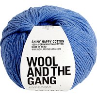 Wool And The Gang Shiny Happy Aran Yarn, 100g - Cloudy Blue