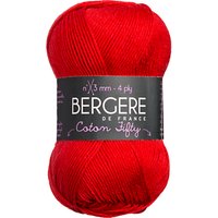 Bergere De France Coton Fifty 4 Ply Cotton Mix Yarn, 50g - Ecarlate