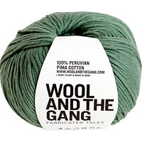 Wool And The Gang Shiny Happy Aran Yarn, 100g - Army Green