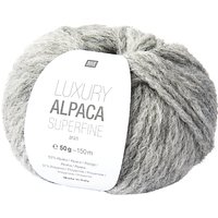 Rico Creative Luxury Alpaca Superfine Aran Yarn, 50g - Light Grey