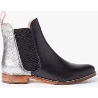 Joules Westbourne Leather Chelsea Boots - Silver/Black