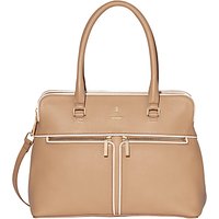 Modalu Pippa Classic Leather Grab Bag - Sand