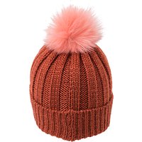 French Connection Pom Pom Beanie Hat, One Size - Copper Coin