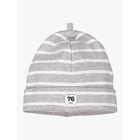 Polarn O. Pyret Baby Stripe Beanie Hat - Grey