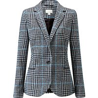 Pure Collection Check Tailored Blazer - Blue