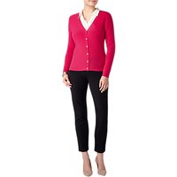 Pure Collection V-Neck Cashmere Cardigan - Hot Pink