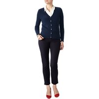 Pure Collection V-Neck Cashmere Cardigan - Navy