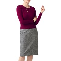 Pure Collection Cropped Cashmere Jumper - Plum