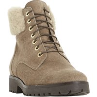 Dune Perrinn Lace Up Ankle Boots - Beige Suede