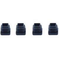 B&Q Black Plastic Insert Cap Pack Of 4 - 3663602992042