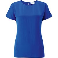Pure Collection Silk Satin T-Shirt - Bright Sapphire