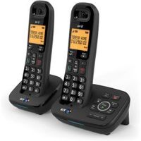 BT Dect Black Telephone With Nuisance Call Blocker & Answer Machine - Twin - 5016351618516