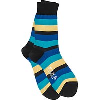 Thomas Pink Rowland Stripe Cotton Socks - Black/Multi