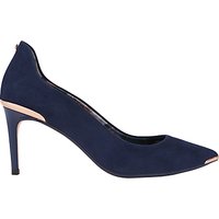 Ted Baker Vyixin Expressive Pansy Court Shoes - Navy Suede