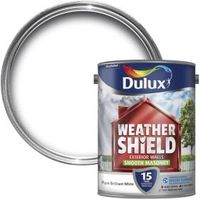 Dulux Weathershield Pure Brilliant White Matt Masonry Paint 5L - 5010212430439