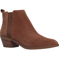 MICHAEL Michael Kors Crosby Block Heeled Ankle Boots - Camel Suede