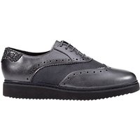 Geox Thymar Breathable Lace Up Brogues - Dark Grey/Anthracite