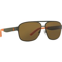 Polo Ralph Lauren PH3105 Square Sunglasses - Black/Orange