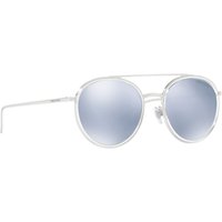 Giorgio Armani AR6051 Round Sunglasses - Silver/Steel