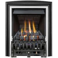 Focal Point Lycia Black & Chrome Manual Control Inset Gas Fire - 5023539016804