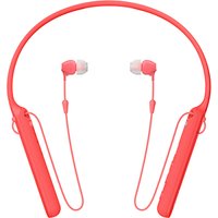 Sony WI-C400 Bluetooth NFC Wireless In-Ear Headphones With Mic/Remote & Neckband - Red