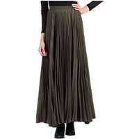 Jolie Moi Pleated Crepe Maxi Skirt - Soldier Green