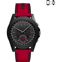 Armani Exchange Connected Men's Hybrid Silicone Strap Smartwatch - Dark Red/Black