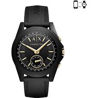 Armani Exchange Connected Men's Hybrid Silicone Strap Smartwatch - Black