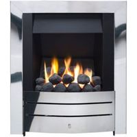 Ignite Maine Chrome Effect Manual Control Inset Gas Fire - 0634158542251