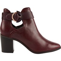 Ted Baker Sybell Block Heeled Ankle Boots - Burgundy