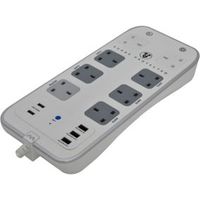 Masterplug 8 Socket 13 A Internal Extension Lead 2m White - 5015056516707