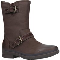 UGG Jenise Buckle Detail Ankle Boots - Dark Brown