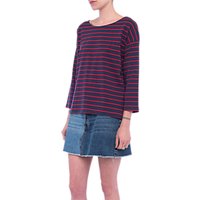 French Connection Tim Tim Stripe Top - Nocturnal/Red Sky