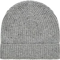 Brora Donegal Cashmere Ribbed Hat - Mercury